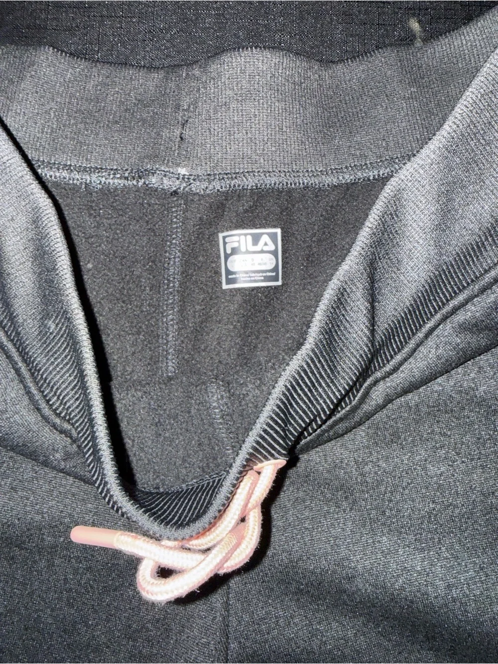 Fila Pink Hoodie with Black Jogger Shorts